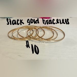gold stack bracelets